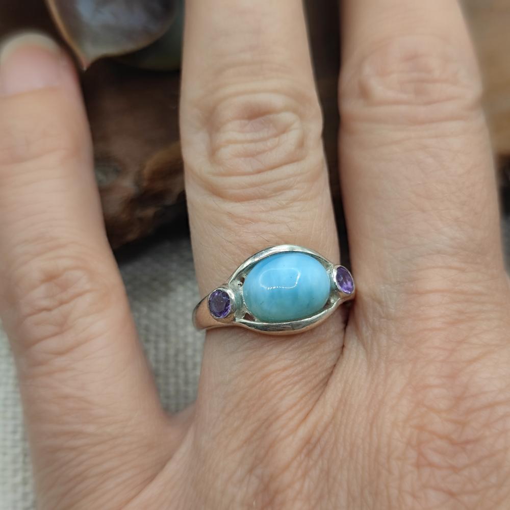 Anello in argento 925 con pietra - BHADRACHALAM