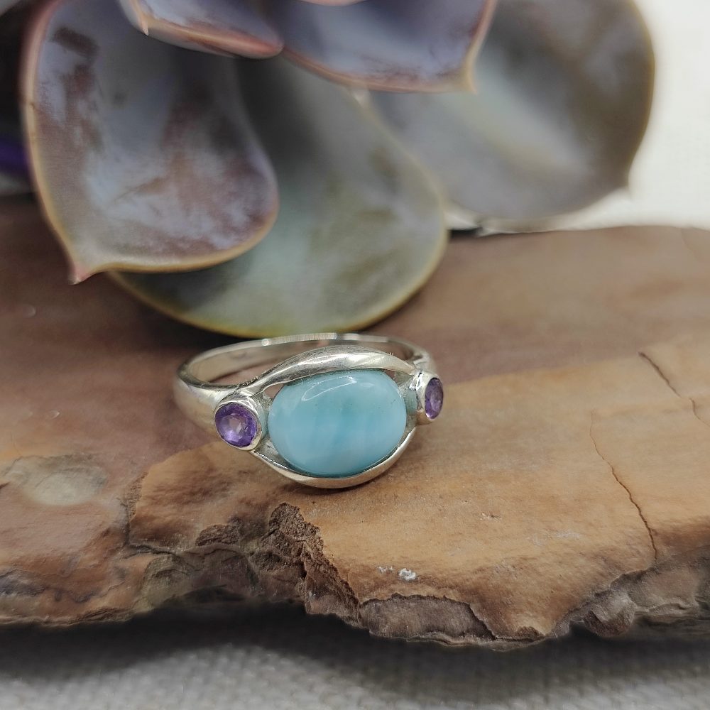 Anello in argento 925 con pietra - BHADRACHALAM