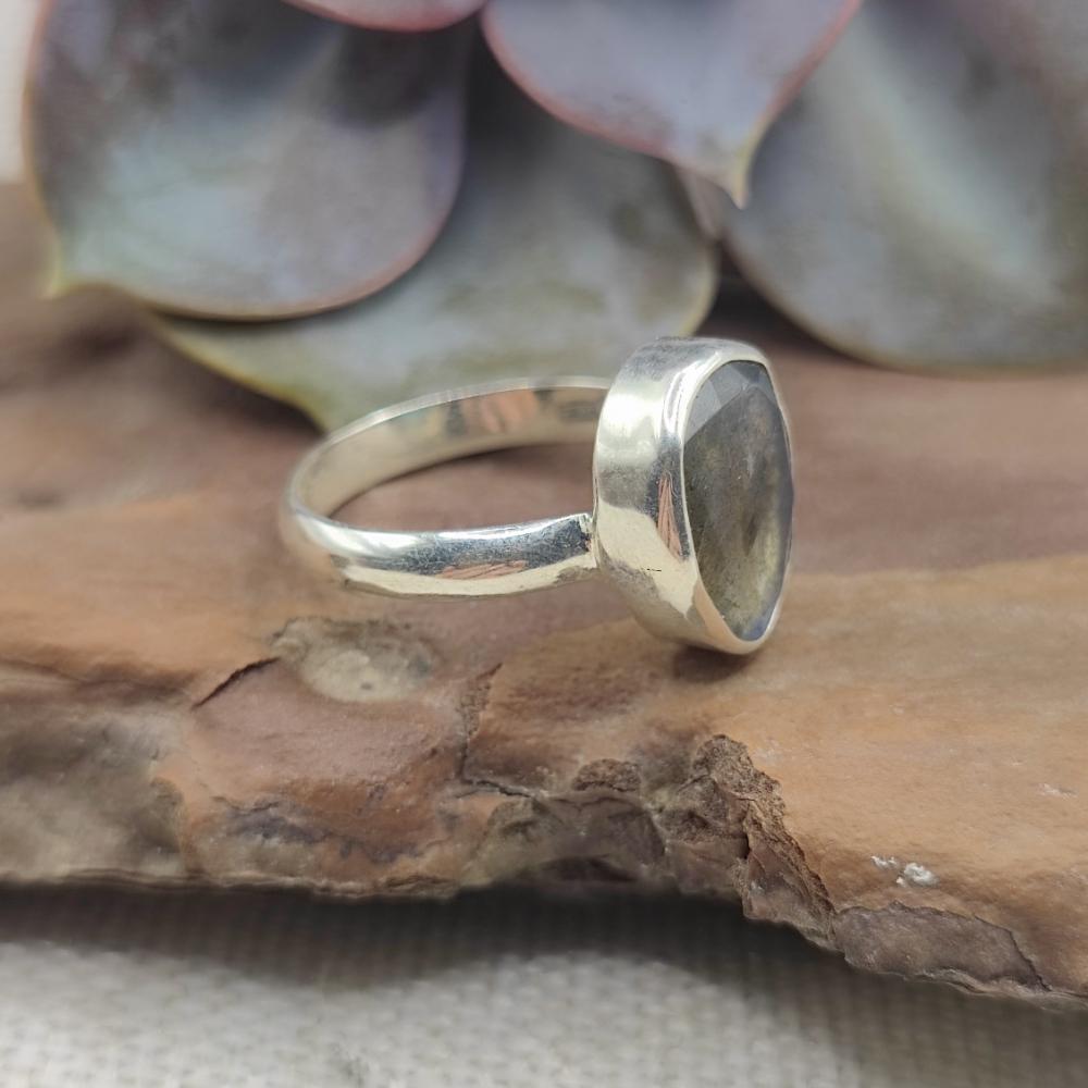 Anello etnico in argento 925 con pietra - BOLLARAM