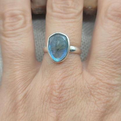 Anello etnico in argento 925 con pietra - BOLLARAM