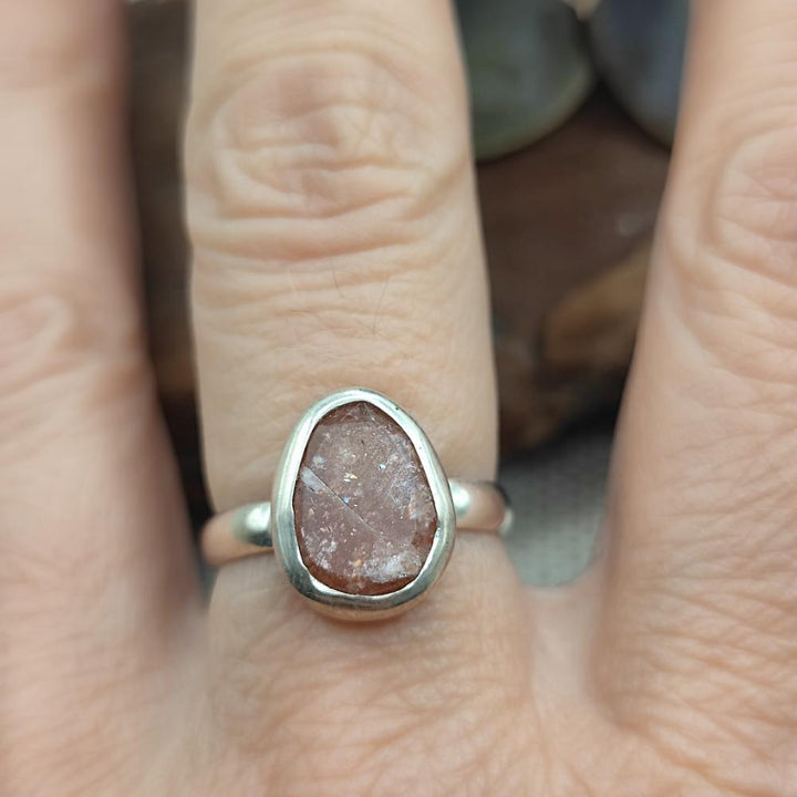 Anello artigianale in argento 925 con pietra - KAMANPUR