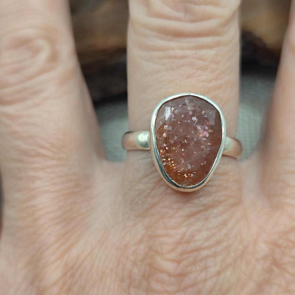 Anello artigianale in argento 925 con pietra - KAMANPUR