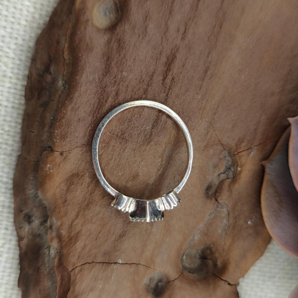 Anello etnico in argento 925 pietra di luna - DEVIKA