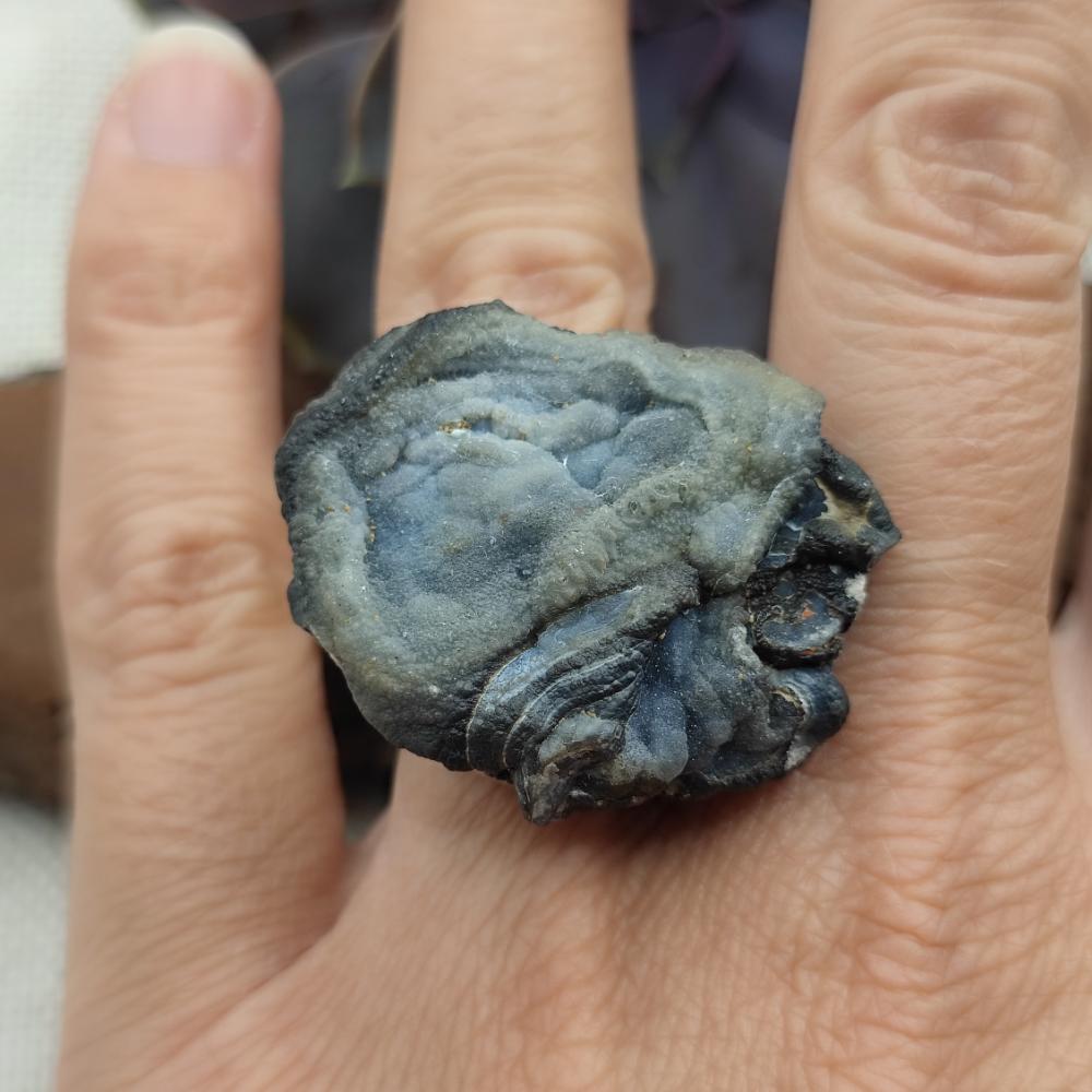 Anello artigianale in argento 925 con pietra - DOKADA