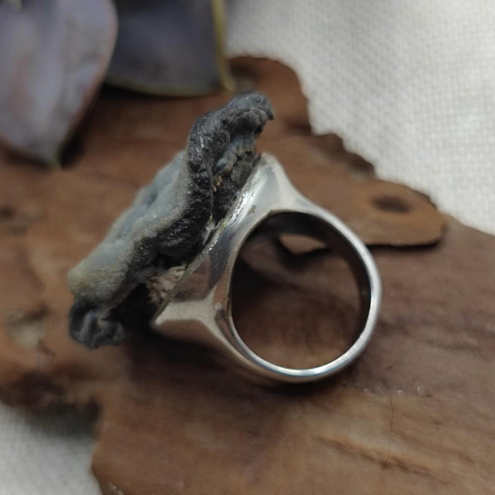 Anello artigianale in argento 925 con pietra - DOKADA