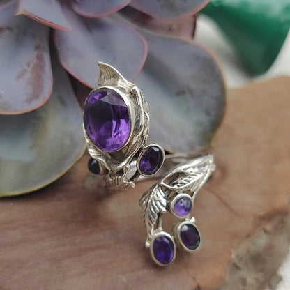 Anello artigianale in argento 925 con pietre - GATHAL