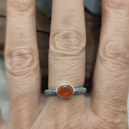 Anello etnico in argento 925 con pietra - GHOITA