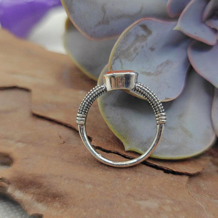Anello etnico in argento 925 con pietra - GHOITA