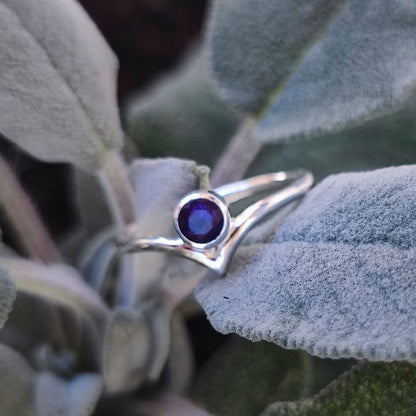 Anello etnico in argento 925 con pietra - GWALIOR