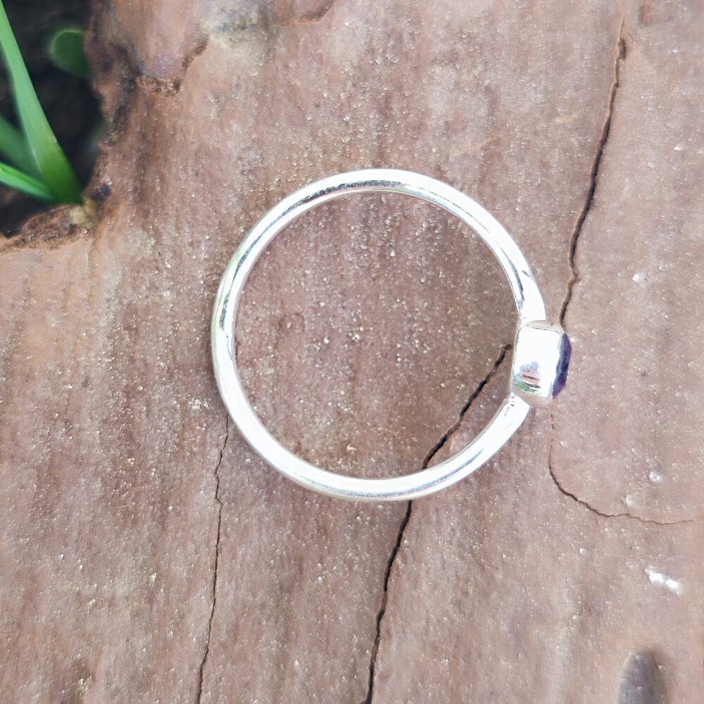 Anello etnico in argento 925 con pietra - GWALIOR