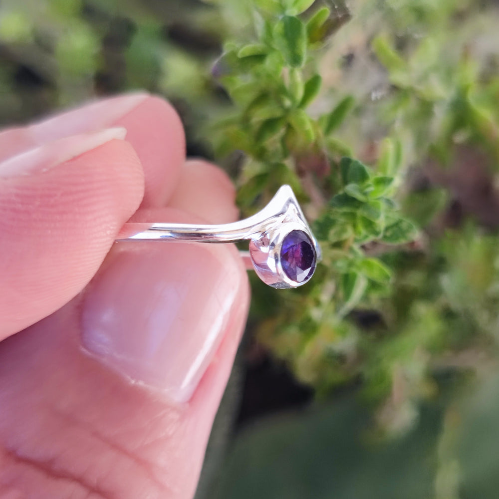 Anello etnico in argento 925 con pietra - GWALIOR