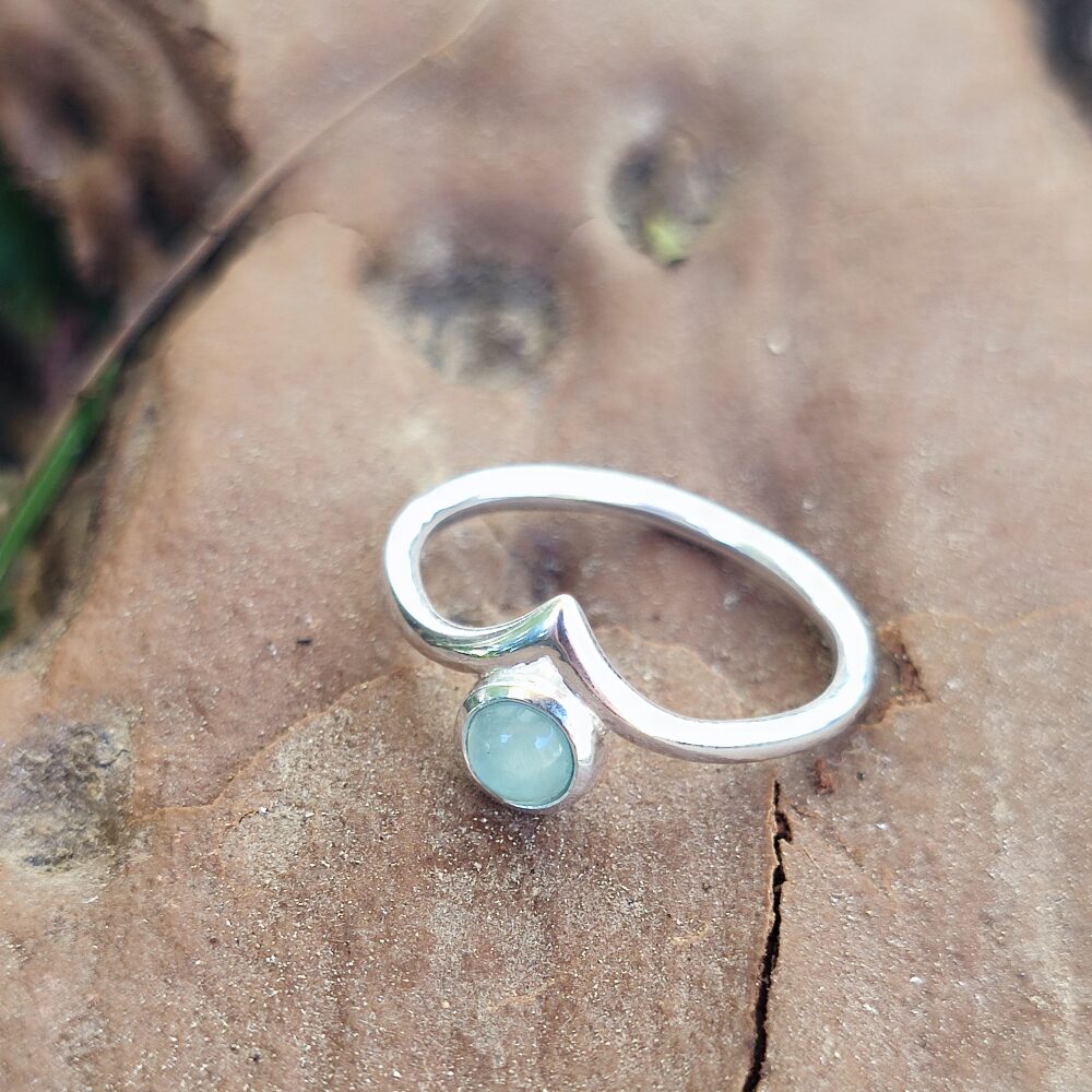 Anello etnico in argento 925 con pietra - GWALIOR