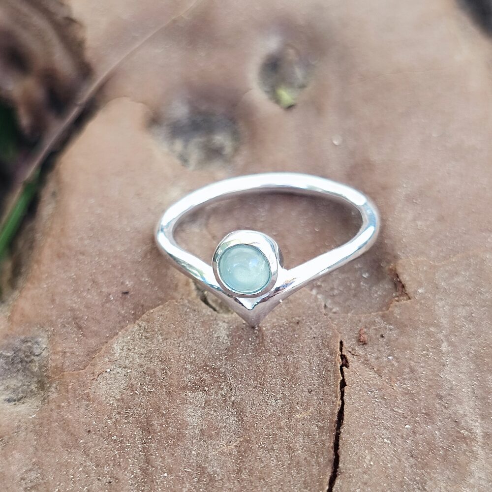 Anello etnico in argento 925 con pietra - GWALIOR