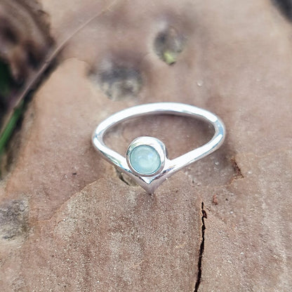 Anello etnico in argento 925 con pietra - GWALIOR