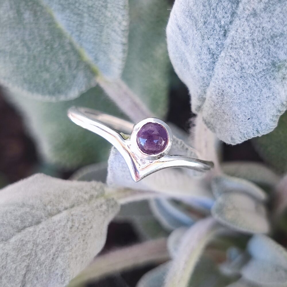 Anello etnico in argento 925 con pietra - GWALIOR