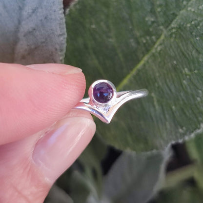 Anello etnico in argento 925 con pietra - GWALIOR