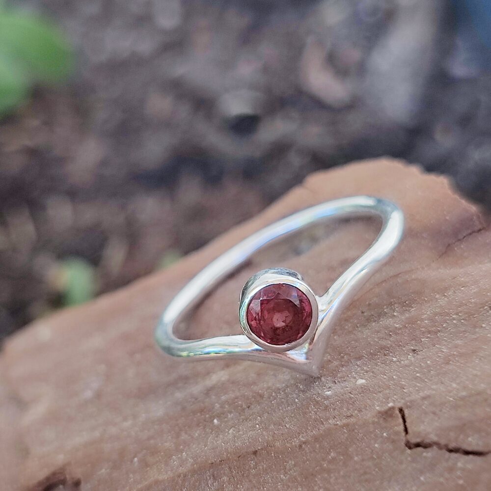 Anello etnico in argento 925 con pietra - GWALIOR