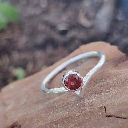 Anello etnico in argento 925 con pietra - GWALIOR