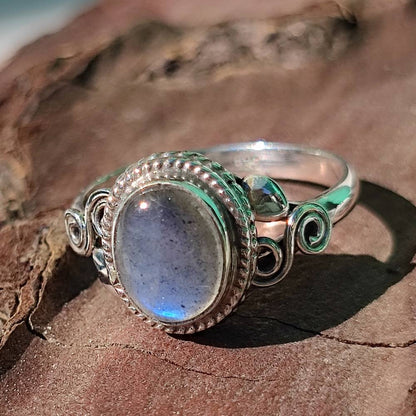 Anello con pietra in argento 925 - HALSERA