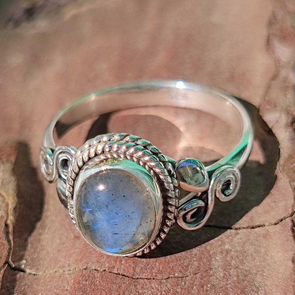 Anello con pietra in argento 925 - HALSERA