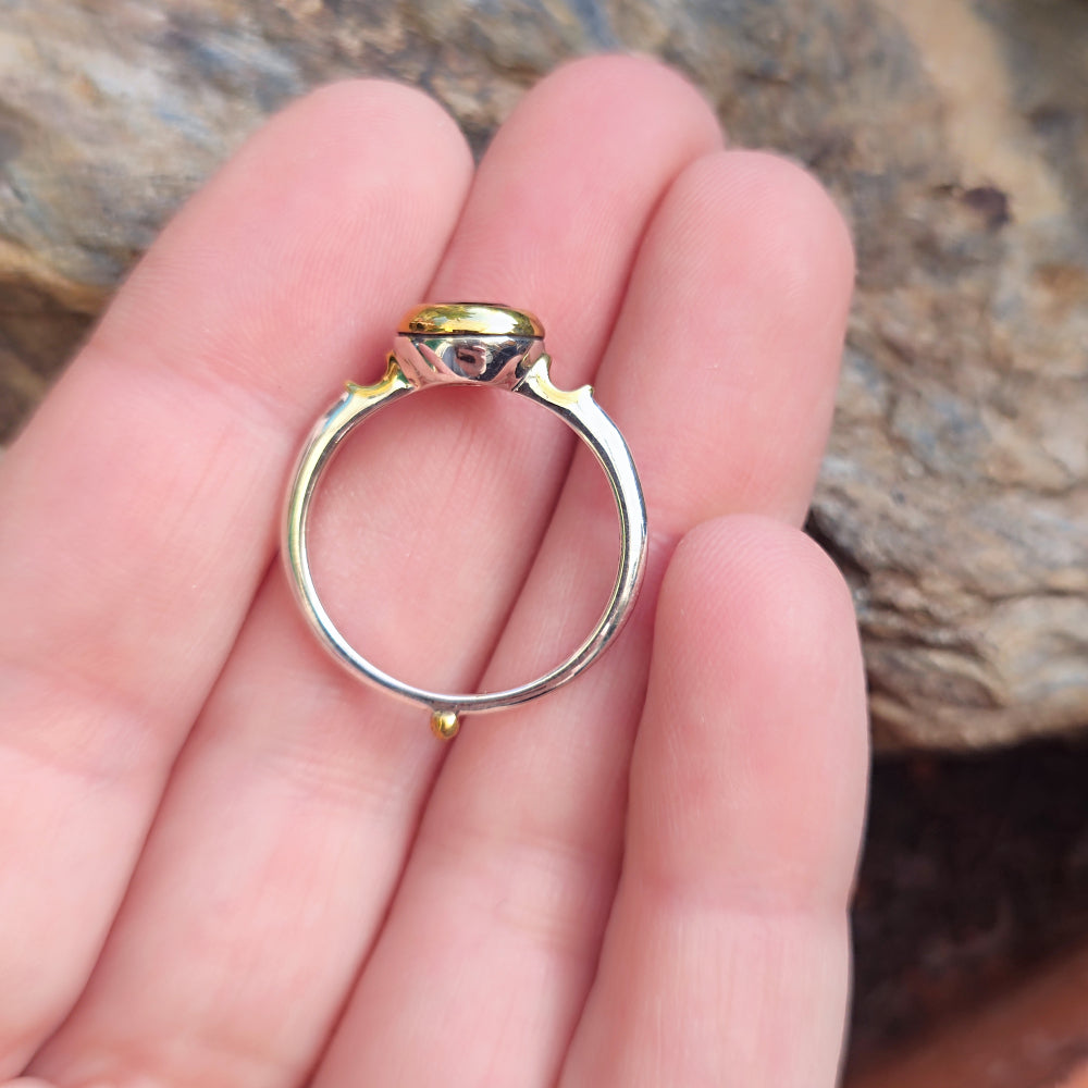 Anello artigianale con pietra in argento 925 - ISAGARH