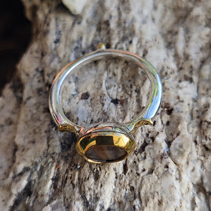 Anello artigianale con pietra in argento 925 - ISAGARH