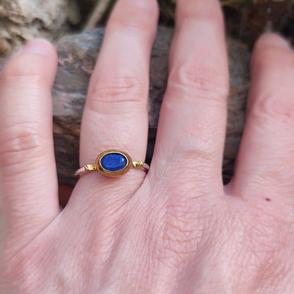 Anello artigianale con pietra in argento 925 - ISAGARH