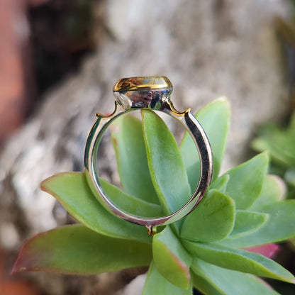 Anello artigianale con pietra in argento 925 - ISAGARH