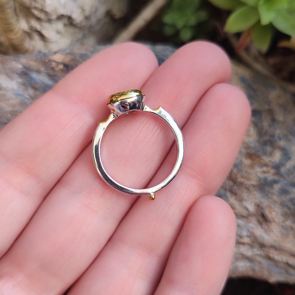 Anello artigianale con pietra in argento 925 - ISAGARH