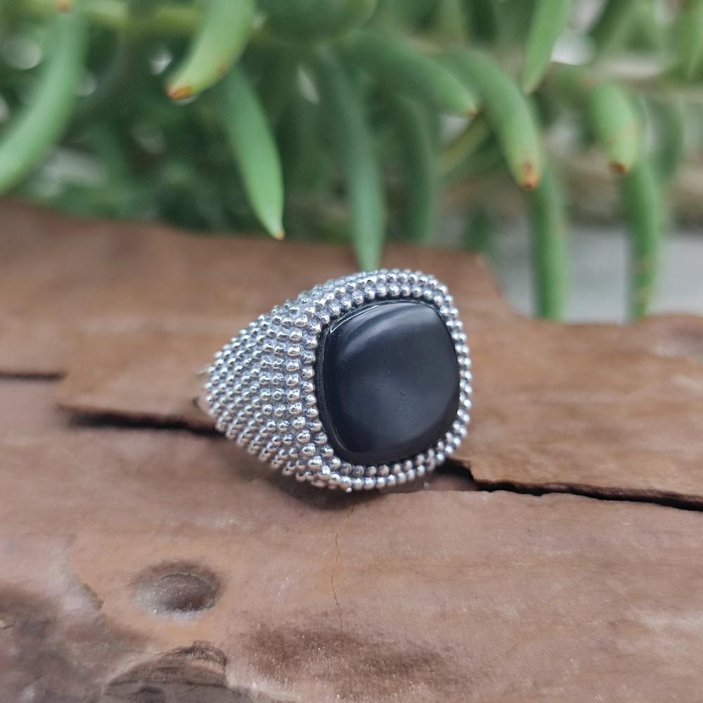 ANELLO etnico in argento 925 con pietra - KAKRAJIT