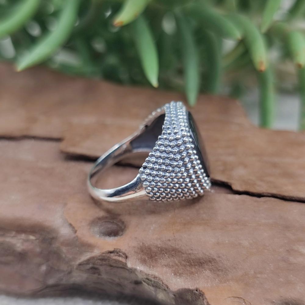 ANELLO etnico in argento 925 con pietra - KAKRAJIT