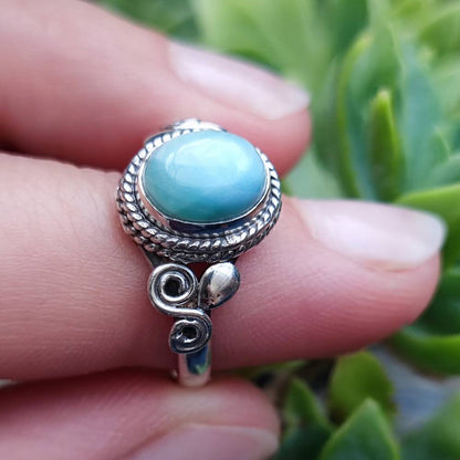 Anello con pietra in argento 925 - HALSERA – larimar