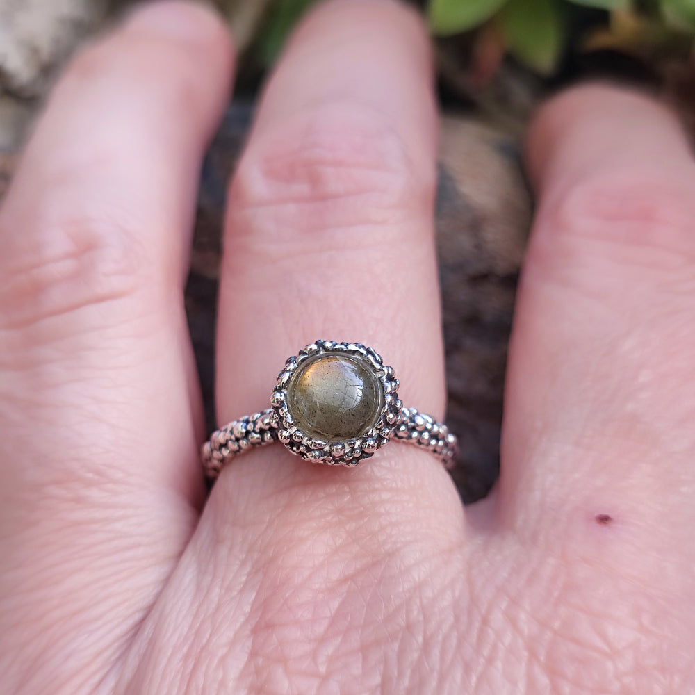 Anello artigianale con pietra in argento 925 - MALASAR