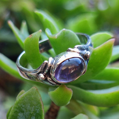 Anello artigianale con pietra in argento 925 - MAU