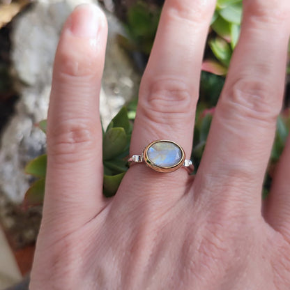Anello artigianale con pietra in argento 925 - PADVA