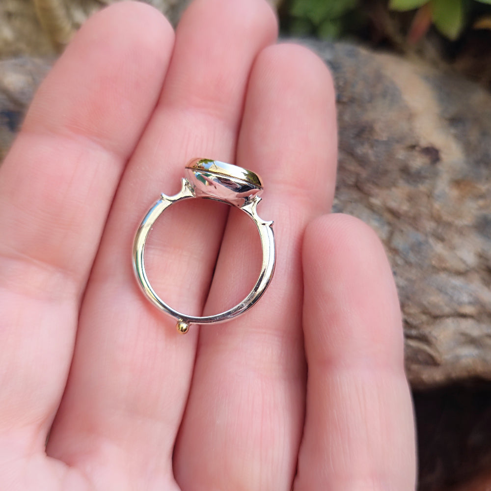 Anello artigianale con pietra in argento 925 - PADVA