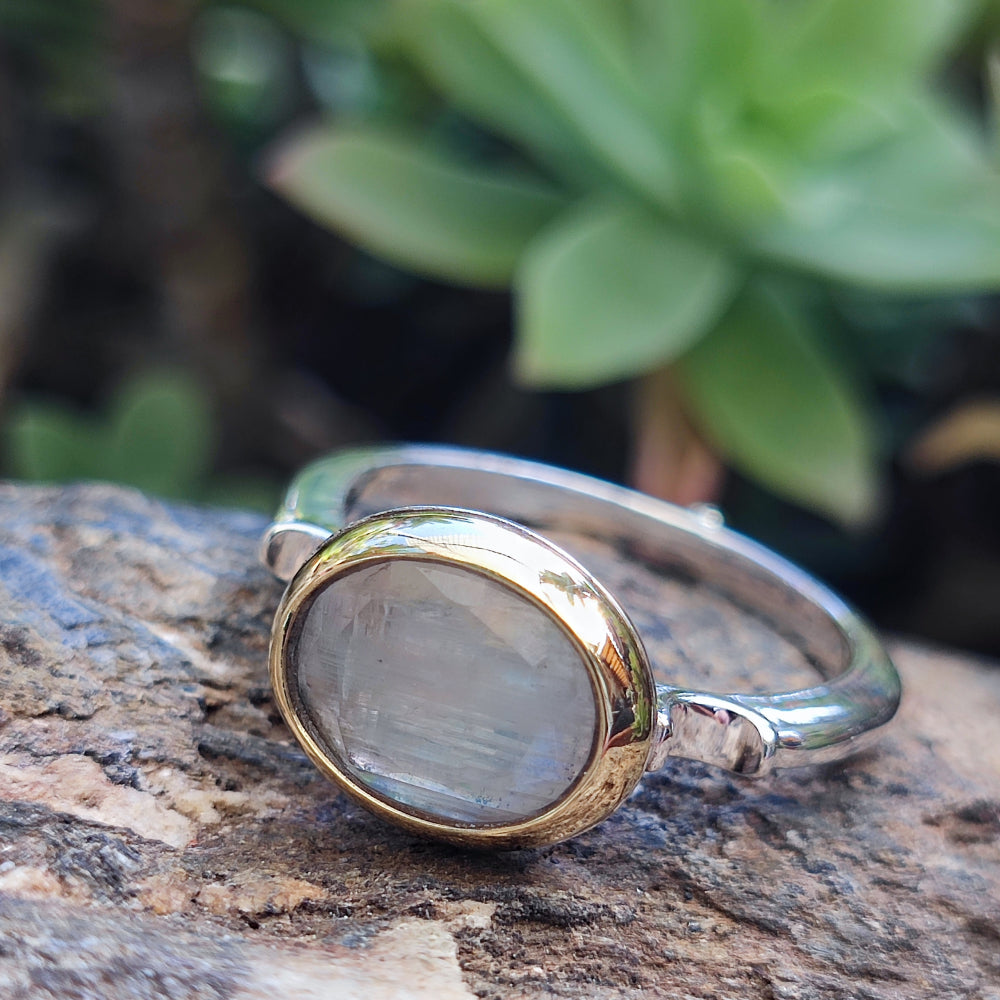 Anello artigianale con pietra in argento 925 - PADVA