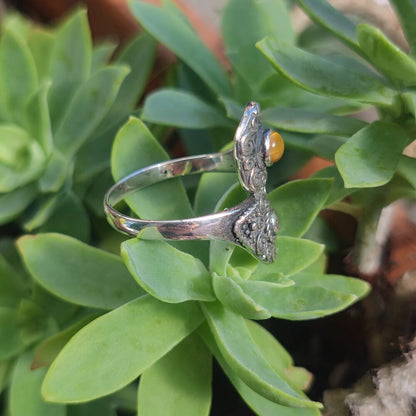 Anello etnico con pietra in argento 925 - PITHUAR
