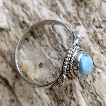 Anello etnico con pietra in argento 925 - PUNJAB