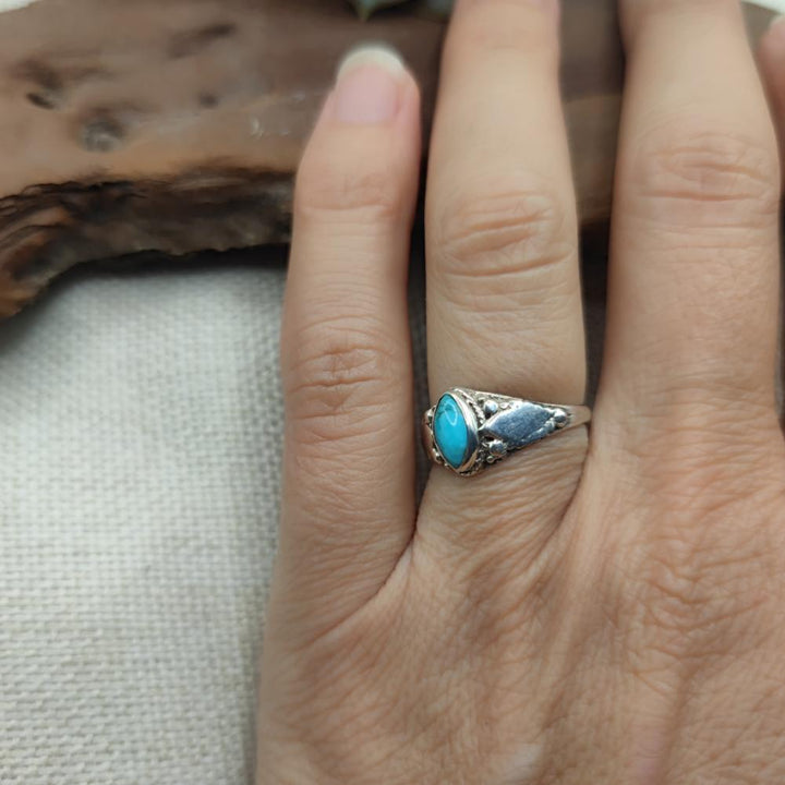 Anello etnico in argento 925 con pietra - PURINIA!