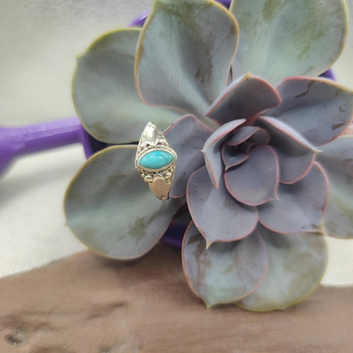 Anello etnico in argento 925 con pietra - PURINIA!