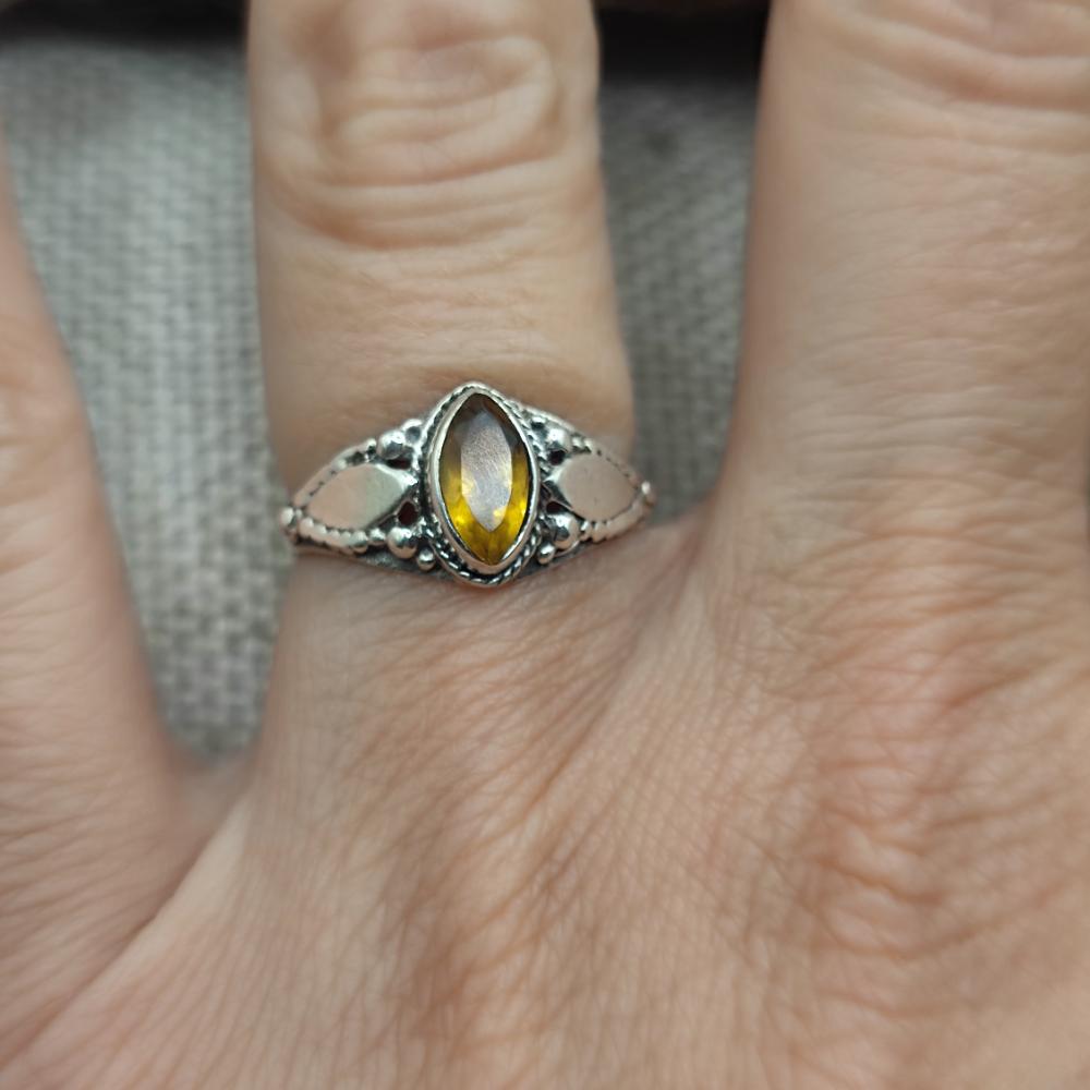 Anello etnico in argento 925 con pietra - PURINIA!