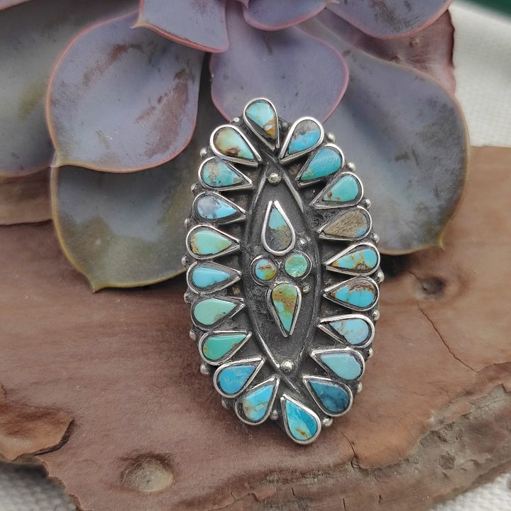 Anello etnico in argento 925 con pietre - SABAI