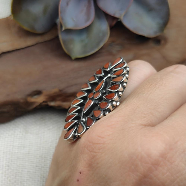 Anello etnico in argento 925 con pietre - SABAI