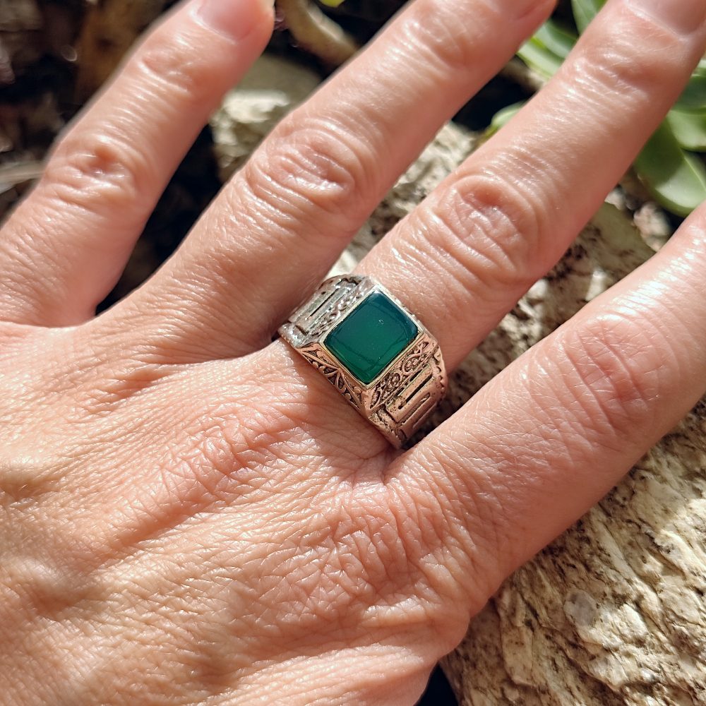 Anello con pietra in argento 925 - ZHARI