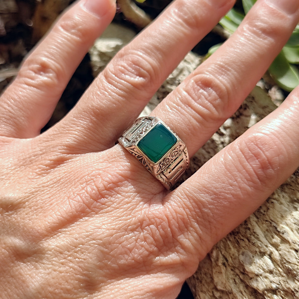 Anello con pietra in argento 925 - ZHARI