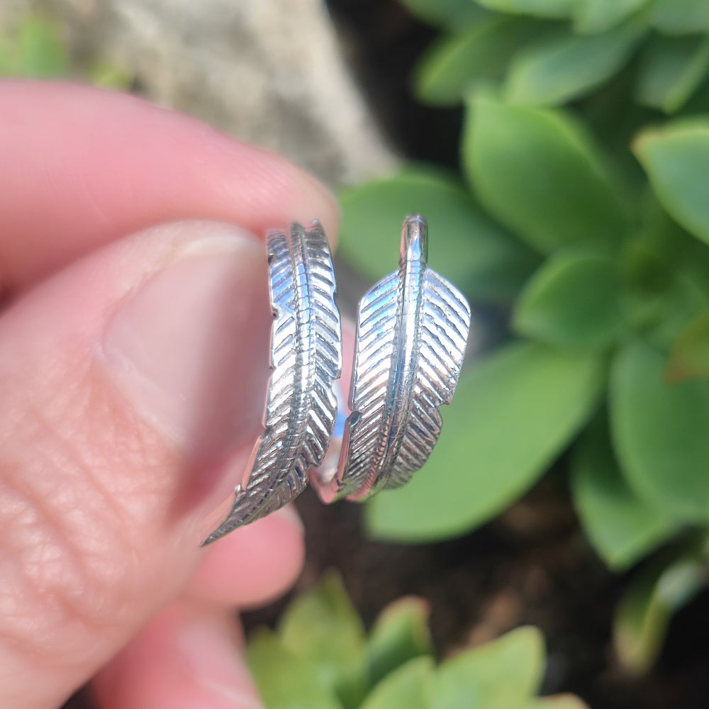 Anello in argento 925 con piuma - PLUME