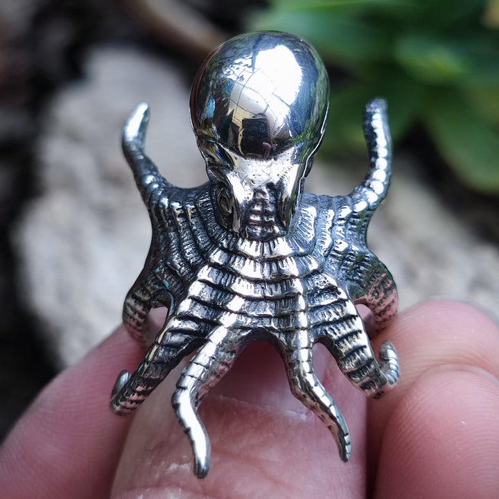 Anello con polpo artigianale in argento 925 - PULPO