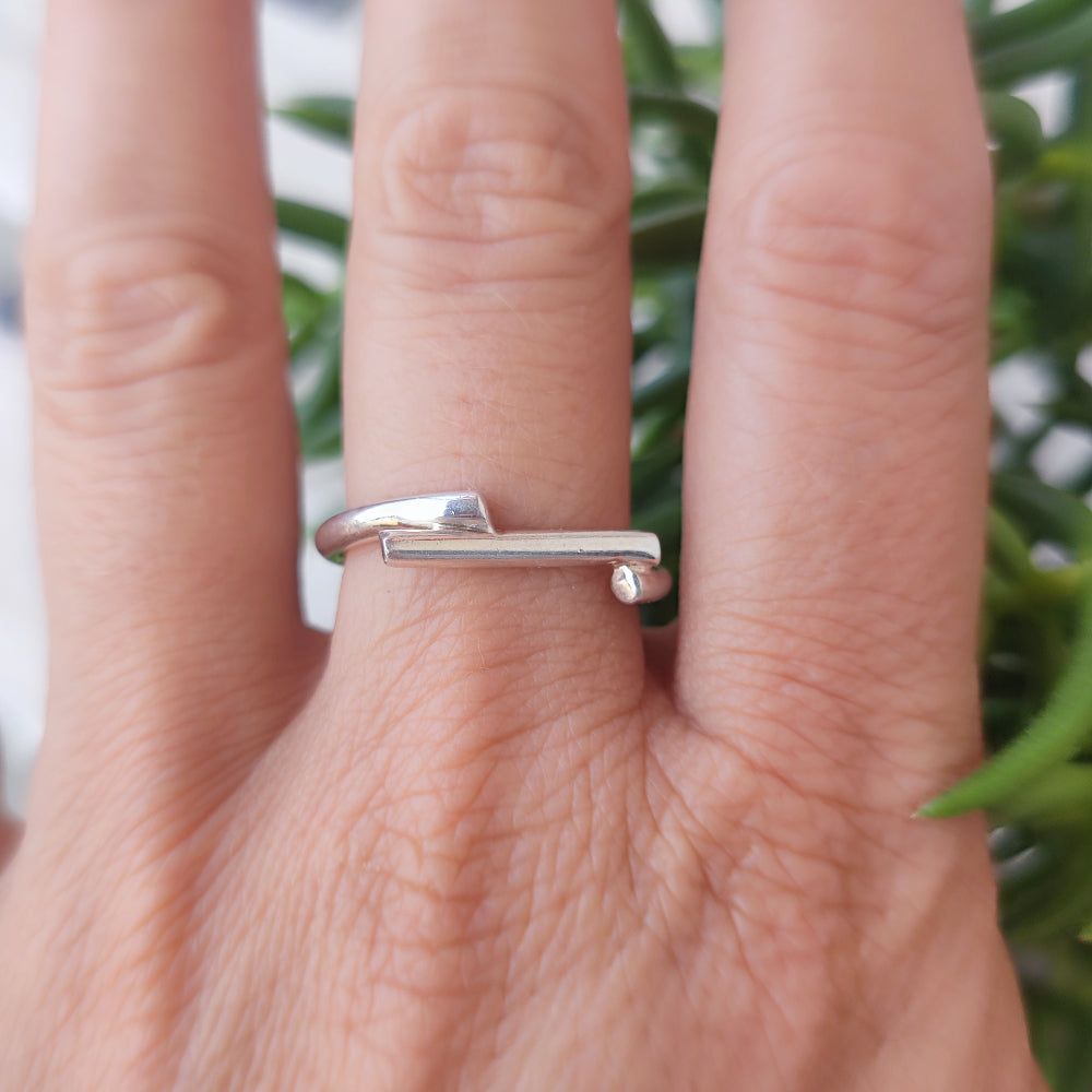 Anello minimal in argento 925 - RAWALOTAN