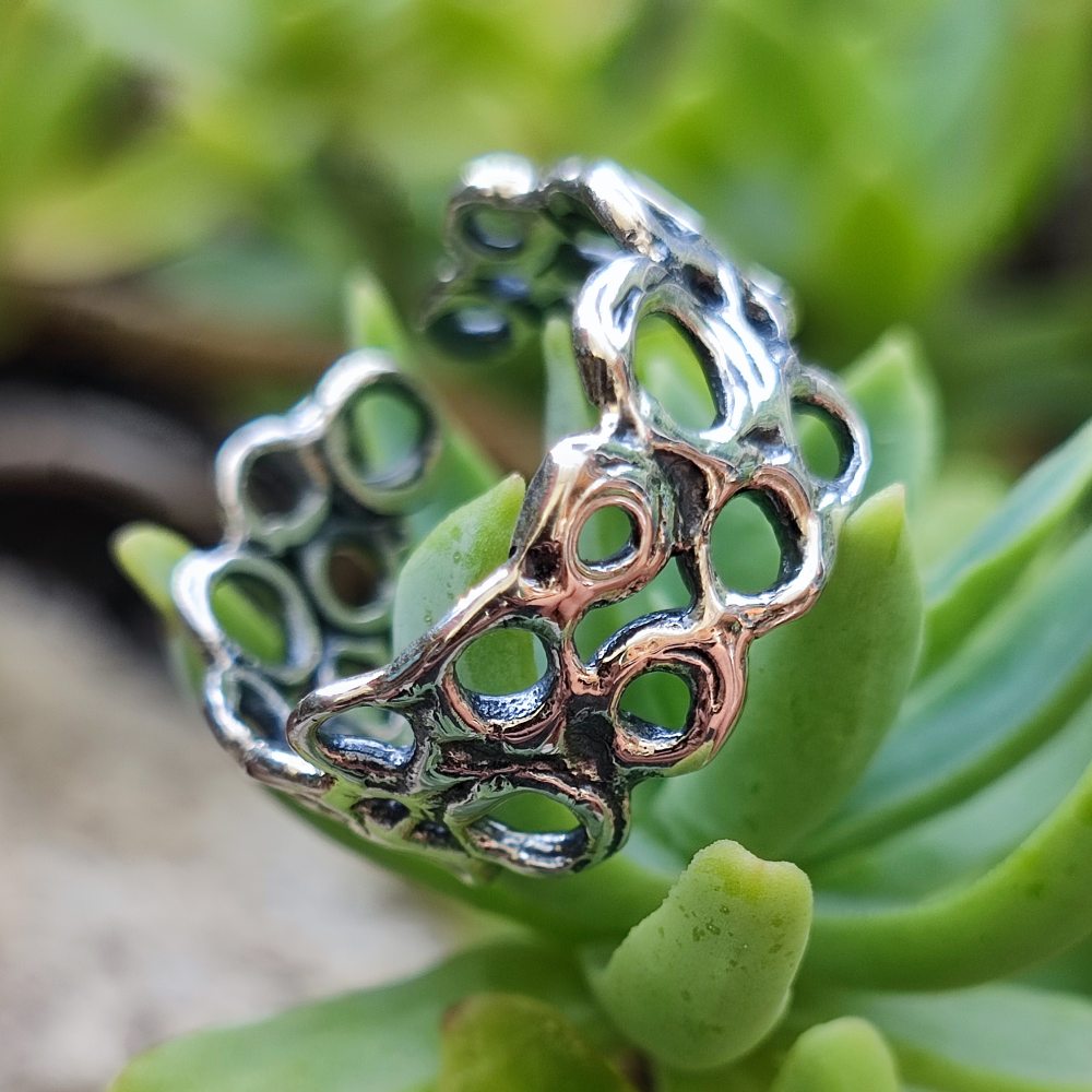 ANELLO artigianale a fascia in argento 925 - BETTY